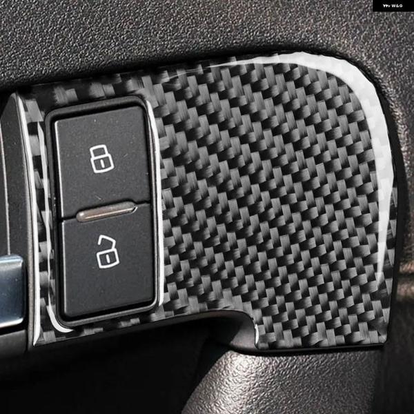 並行輸入品 アウディ A3 S3 8P 2006 - 07 車内ドアロック パネル ドアプルハンドル  ストリップ トリム ソフト カーボン 装飾 ステッカー