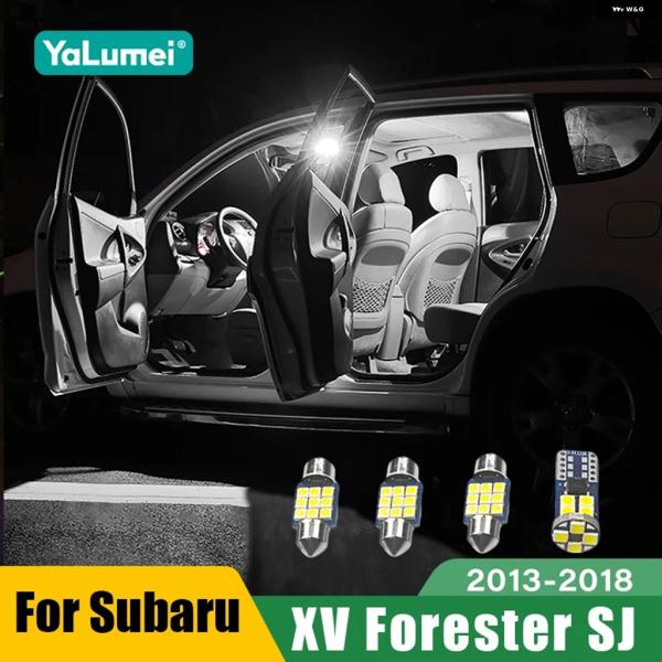 並行輸入品 スバル XV フォレスター SJ 2013 - 16 2017 18 12V 車用  LED バルブ 車内ドーム 読書灯 トランク ライト 4個セッ
