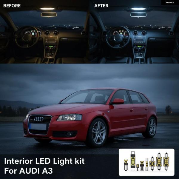 並行輸入品 アウディ A3 8P 8V 8L 1996 1998 2000 - 01 2003 2005 2014 車内灯 LED ドーム マップ トランク ラ
