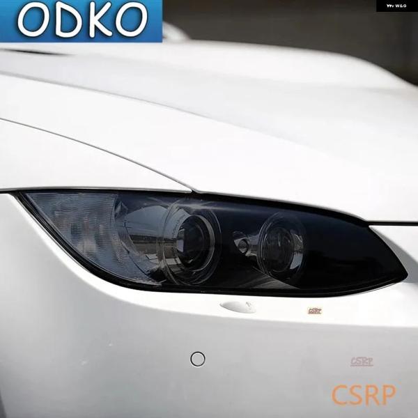 並行輸入品 BMW E90 E92 E93 M3 GTS CRT用カー ヘッドライト フィルム スモークブラック ステッカー クリア 2枚セット 2007-20