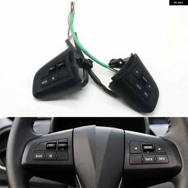 並行輸入品 マツダ 3 CX-5 2012用左右兼用カー ステアリングホイール コントロール スイッチ オーディオ ボリューム調整 ボタン 2個セット 2010