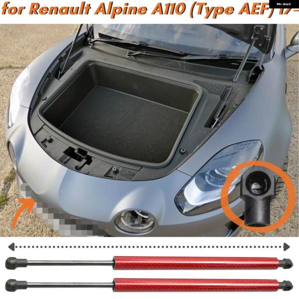 並行輸入品フロントラゲッジストラット ルノー アルピーヌ A110 タイプ AEF クーペ 2017年以降 リフト サポート ガス スプリング ショック アブソ