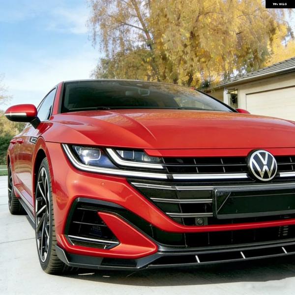 並行輸入品 MXTON スタイル カーフロントスプリッター フォルクスワーゲン アルテオン R-LINE セダン シューティングブレーク MK1 フェイスリフト 2020-2025 バ
