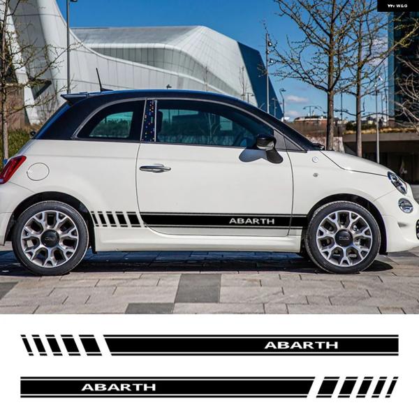 並行輸入品 FIAT 組 車用サイドストライプ ステッカー 500 アバルト チューニング オートビニールフィルム レーシング スポーツ スタイリング デカール