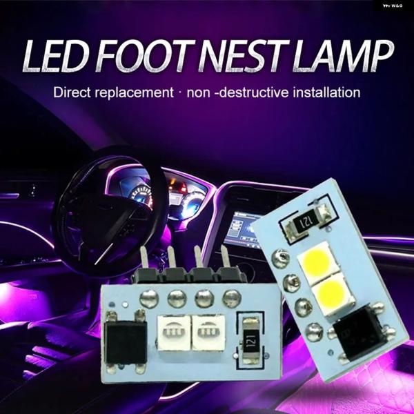 並行輸入品 アウディ 車内 LED フットウェルアンビエント 収納 フットネストライト 電球 オートドアデブリランプ A3 A4 A5 A6 A7 A8 Q2 