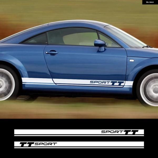 並行輸入品 アウディ スポーツ オート ドア サイドスカート ストライプ デカール カー ステッカー TT 8N 8J 8S MK1 MK2 MK3 車体 装飾