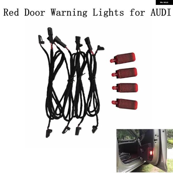 並行輸入品 アウディ 車内 LED レッドドアライトストロボライト ケーブル 配線 ハーネス A1 A3 8V 8P A4 B8 B9 A5 A6 C6 C7 