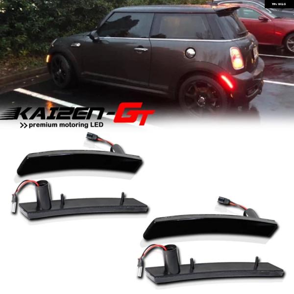 並行輸入品 R50 R52 2002〜2008年式第1世代MINI COOPER R53用フロント アンバー リアレッド LED サイド マーカーライト /フェンダーフレアランプ ウィンカー ラ