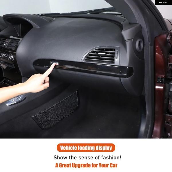並行輸入品 BMW E63 E64 6シリーズ 2004-2009用 カーパッセンジャー ダッシュボード パネル トリム 装飾 ストリップ ブラック