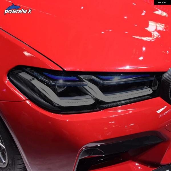 並行輸入品 BMW F90 M5 フェイスリフト 2020年以降用カー ヘッドライト ティントブラックフィルム ステッカー クリア 2枚セット