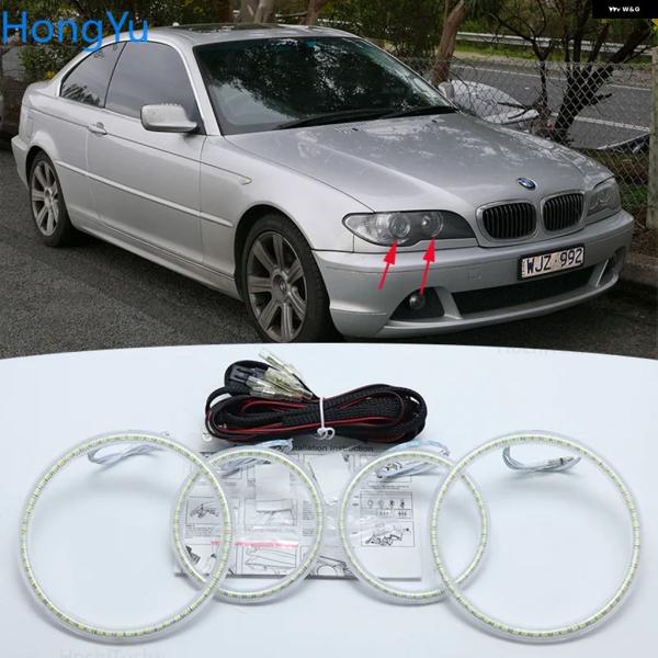 並行輸入品 BMW E46 3シリーズ コンバーチブル クーペ カブリオ 2004 - 2005 06 エンジェルアイ 超高輝度 SMD LED キット リング
