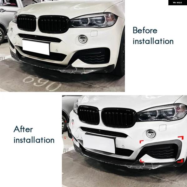 並行輸入品CAR フロント バンパー スプリッター スポイラー トリム フォグランプ カナード BMW X6 F16 2015-2019 M スポーツカー デコ