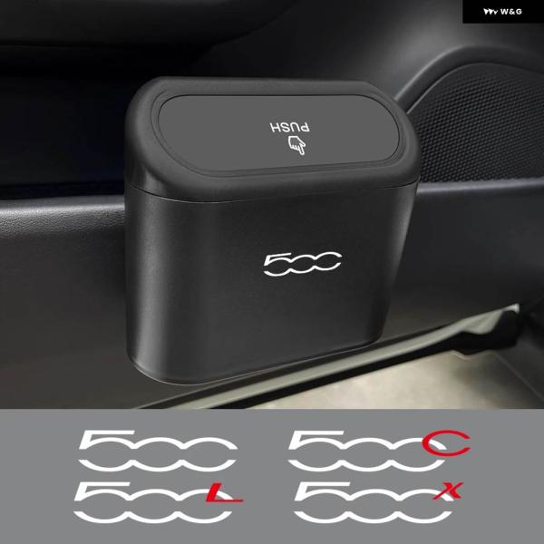 並行輸入品 車用ゴミ箱 クラムシェルビン フィアット 500 500C 2012 500L 695 吊り下げ式 押す式 ゴミ箱 車内
