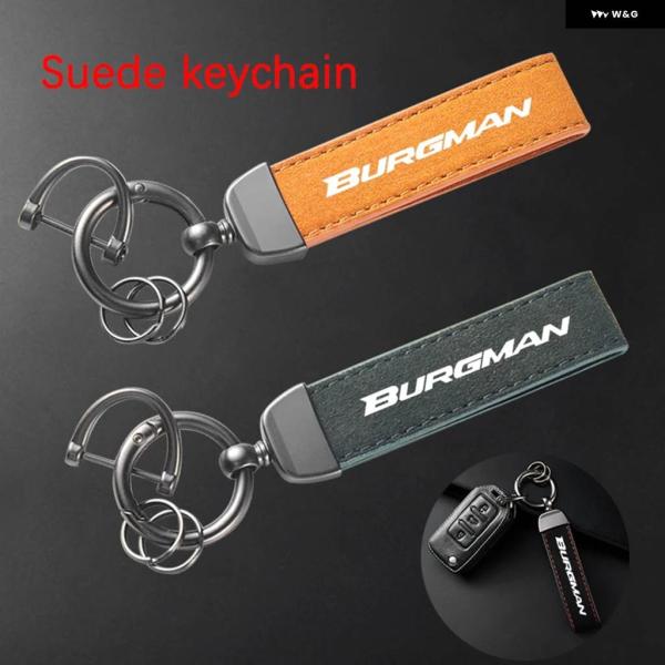 並行輸入品 レザーキー チェーン バイク キーリング バーグマン AN125 AN250 AN400 AN650 AN 650 バーグマン 400 650 125 200用