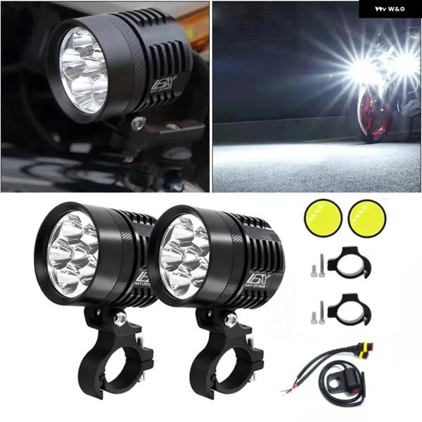 並行輸入品 BMW L6X LED ヘッドライト オートバイ スポットライト 防水 フラッシュフォグスポットモト バルブ 超高輝度12V 2個 18000LM