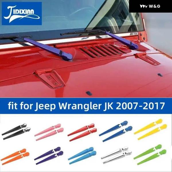 並行輸入品 車用フロントウィンドウ ワイパー アームブレードデコレーションカバー ジープ ラングラー JK 2007-2017 外