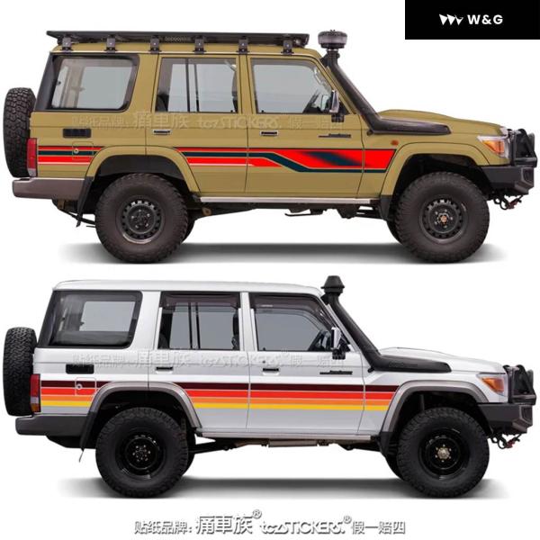 並行輸入品 車用 ステッカー トヨタ ランドクルーザー 76 LC76 ボディ