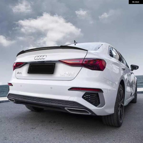 【並行輸入品】アウディ A3 S3 RS3 8Y 2021-2024 セダン カーリアスポイラー ウイング リア トランク ルーフリップスポイラー キャップ テ
