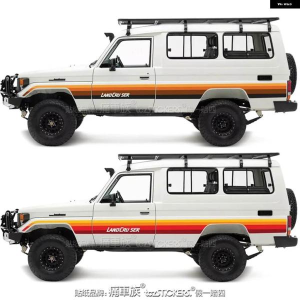 並行輸入品 車用 ステッカー トヨタ ランドクルーザー LC75 LC76 LC77