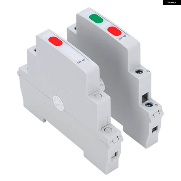 並行輸入品 LED信号灯 DINレール マウント パイロットランプ AC/DC220V 24V 配電 ボックス 電源 超薄型 デュアル/シングルランプ