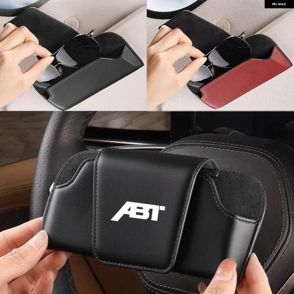 並行輸入品 サンバイザー レザー サングラス クリップ メガネ ホルダー ケース 収納 アウディ ABT A5 A7 A4 Q5 SLINE RS6 RS3 Q