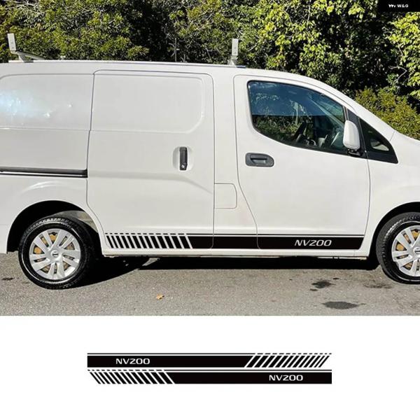 並行輸入品 日産 NV200 EVALIA チューニングバン用カーサイドドアライン ステッカー ロングストライプキット デコレーション デカール