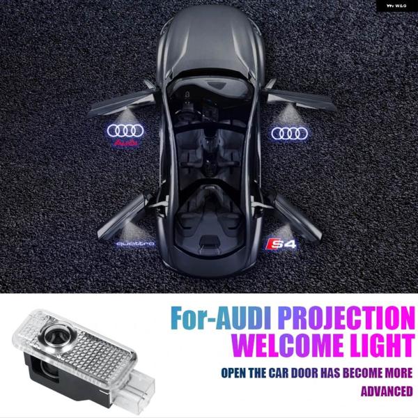並行輸入品 2個 車用ドアウェルカム LED カーテシーランププロジェクターライト 装飾 アウディ S ライン S3 S4 S7 S6 A5 A3 A4 RS 