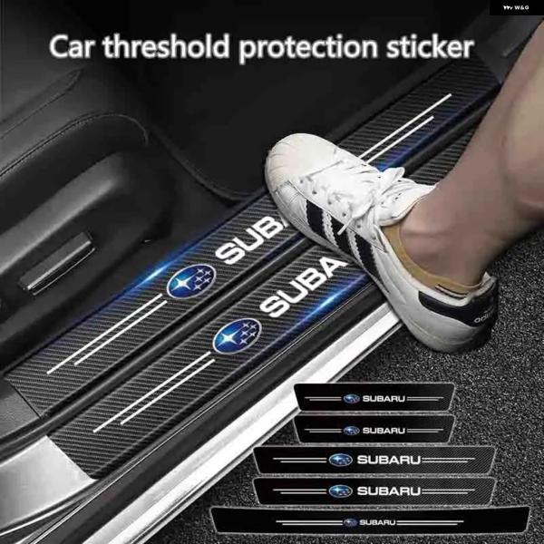 並行輸入品 ドアシル傷防止 ステッカー カーボンマイクロファイバー ステッカー スバル STI XV フォレスター BRZ クロストレック レガシィ レヴォーグ