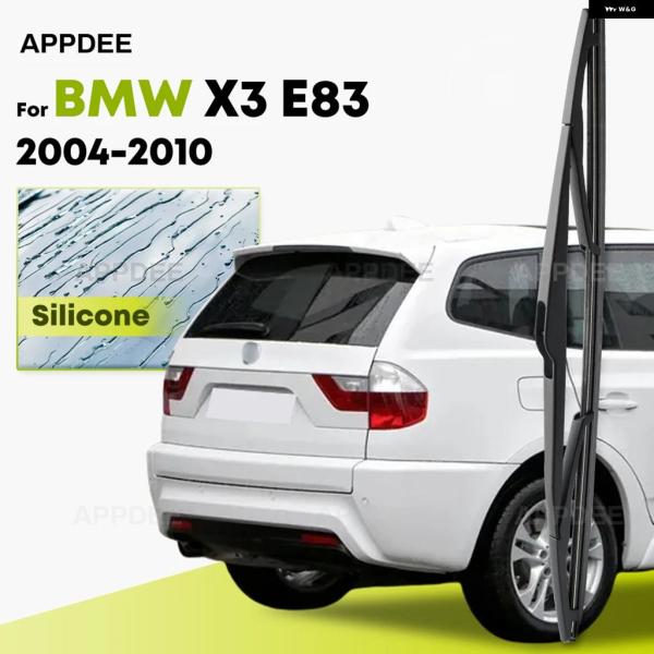 並行輸入品 BMW X3 E83 2004-2010用シリコン リア ワイパー コーティング フロントガラス ワイパー ブレード1/4インチリア