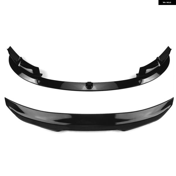 並行輸入品 BMW F82 M4 クーペ 2ドア 2015-2020用 リア トランク スポイラー ウィング ストリップ フロント バンパー スポイラー ガード