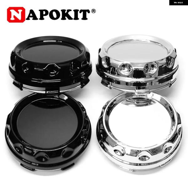 並行輸入品 60MM ABS ホイールセンターハブキャップ カバー ハブキャップ リムハブ 装飾 バッジ ブラック シルバー クローム 4個