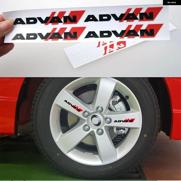 並行輸入品 ヨコハマ アドバン用 車用ホイールリム 装飾 ステッカー ビニール デカール シリーズ 車用アクセサリー デカール 4枚セット