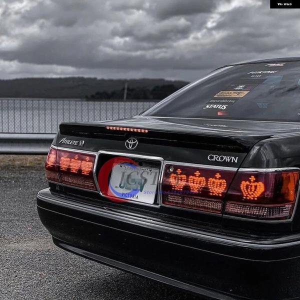 並行輸入品 トヨタ クラウンアスリート V リアウィング スポイラー ABS 車用テールウィング 装飾 トランク ブラック 2000-2004