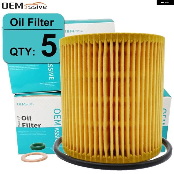 並行輸入品 BMW アルピナB3 X4 435I M3 M4用オイル フィルター 5個セット高 フロー パフォーマンス品 535I/XI 11427541827
