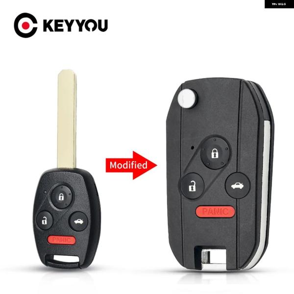 並行輸入品 ホンダ 2/3/4 ボタン アコード シビック 2006 - 09 2010 11 CRV 2018 パイロット キーシェルケース フォブ