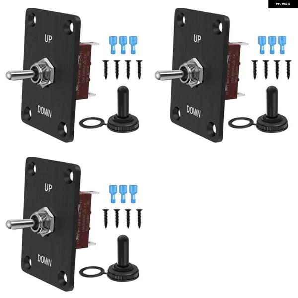 並行輸入品 3X モーメンタリ 30A トグルスイッチ 防水 12V オン/オフ/オン 3ピン SPDT 上下プレート RVモーター 制御