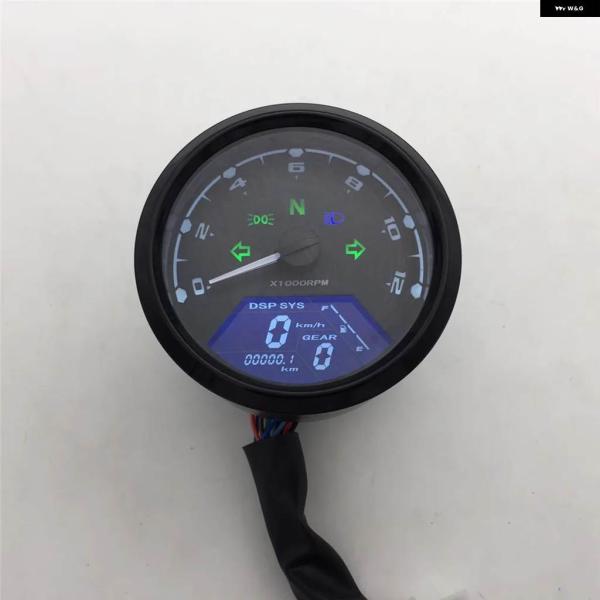 並行輸入品 オートバイ 計器 12000RMP LCDスピード メーター