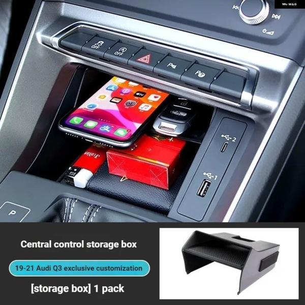 並行輸入品 アウディ Q3 F3 スポーツバック 2019 - 25 車用センター コンソール 収納 グローブ ボックス ホルダー オーガナイザ