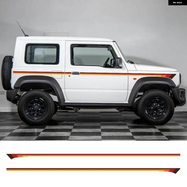 並行輸入品 ジムニー JB74W JB64W 車用ドアサイド ステッカー ボディストライプ デカール キット 防水 フィルム 用