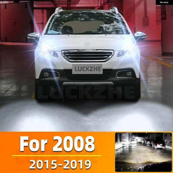 並行輸入品 プジョー 2008 2015 - 19 車用 LED ヘッドライト ハイ/ロービーム CANBUS ヘッドランプ バルブ 20000LM 2個 セッ