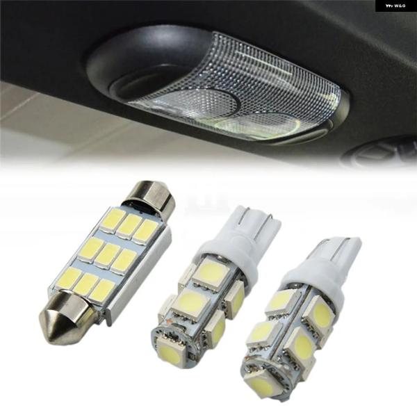 並行輸入品 3個車内用白色LEDドーム型読書灯 電球 ジープ ラングラー JKモデル 2007-2018 LED 電球 車用ライトアクセサリー