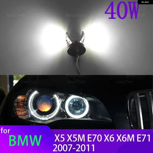 並行輸入品 LED カーエンジェルアイマーカー ヘッドライト バルブ ランプ BMW X5 X5M E70 X6 X6M E71 E72 2007-2011 4