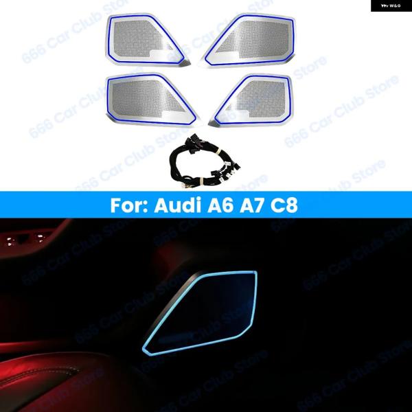並行輸入品 32色 LED カー スピーカー カバー アウディ A6 A7 C8 RS6 RS7 カー ドア オーディオ 装飾 ランプ アンビエントライト