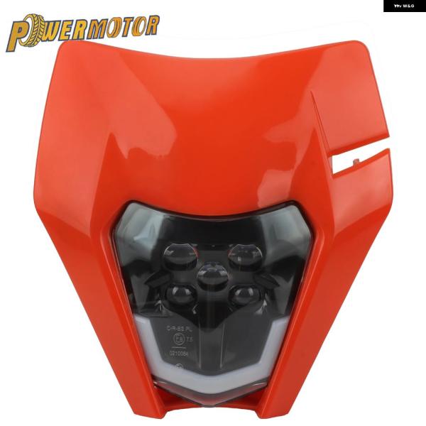 並行輸入品 KTM オートバイ モトクロス LED ヘッドライト プレート EXC XC SX MX 125 250 300 450 エンデューロ ヘッドランプ フェアリング