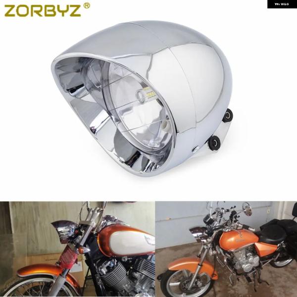 並行輸入品 ホンダ ヤマハ 6.5インチ オートバイ LED クロームバレット ヘッドライト は スティードシャドウ