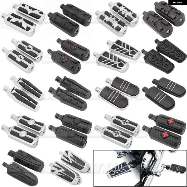 並行輸入品 ハーレー スポーツスター アイアン 883 ツーリング ロードキング ダイナ ソフテイル ファット ボーイ バイク フットペグ オス マウント フロント リ