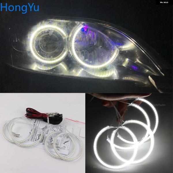 並行輸入品 マツダ 3 2002 - 2007 エンジェルアイ 超高輝度SMD LED キット リング デイタイム ランニングライト