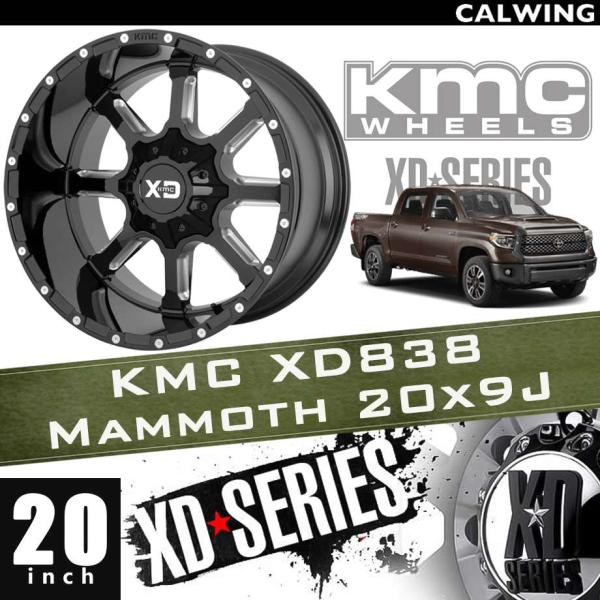 ホイール XD838 MAMMOTH グロスブラックミルド 20x9J PCD 5x150 1本
