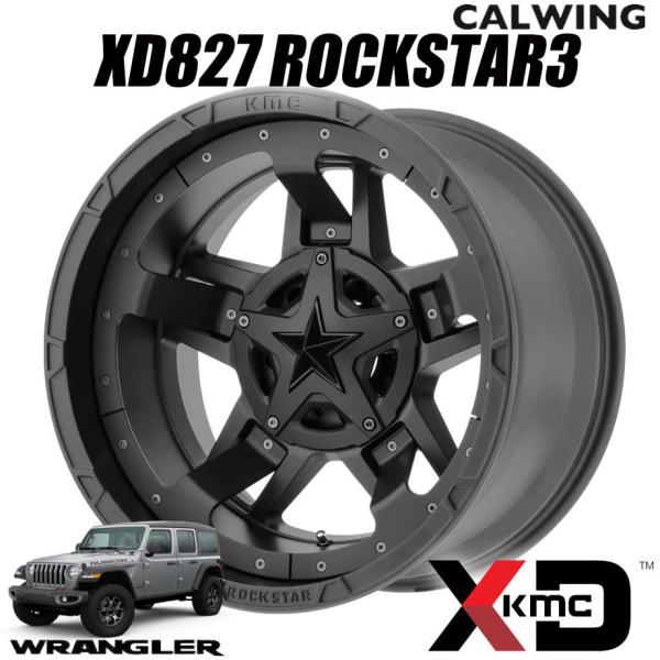 XD827 ROCKSTAR 3 マットブラック アクセント 20X9.0J-12 5X127/135 1