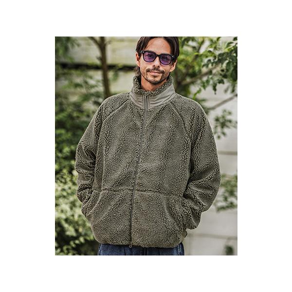 CAMBIO（カンビオ） 【】Vintage Like Boa Fleece Zip Jacket ボア